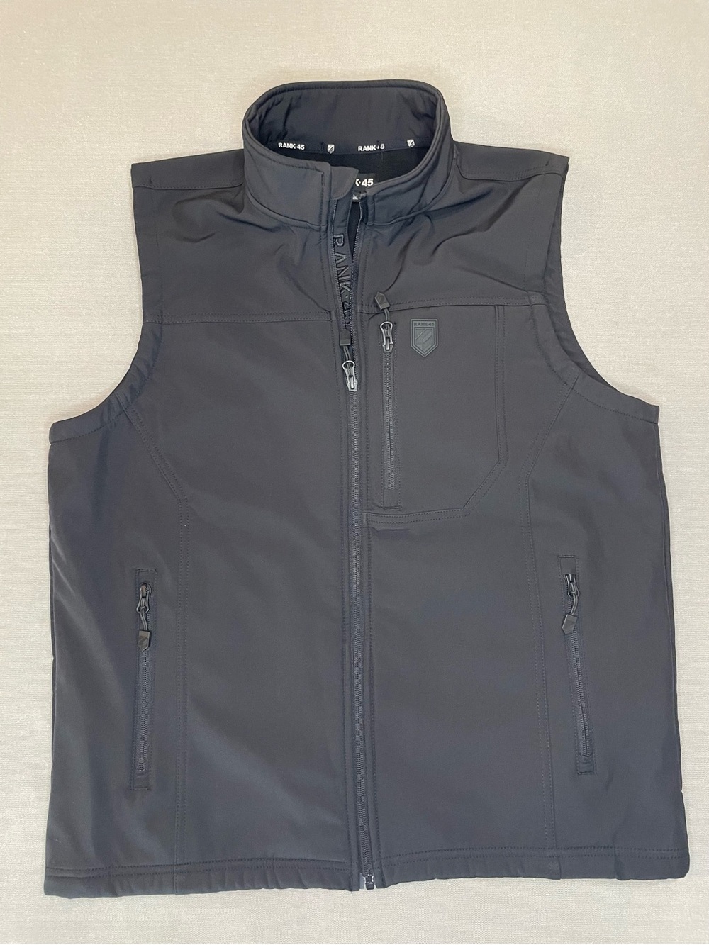 Rank 45 Men's Black Softshell Vest